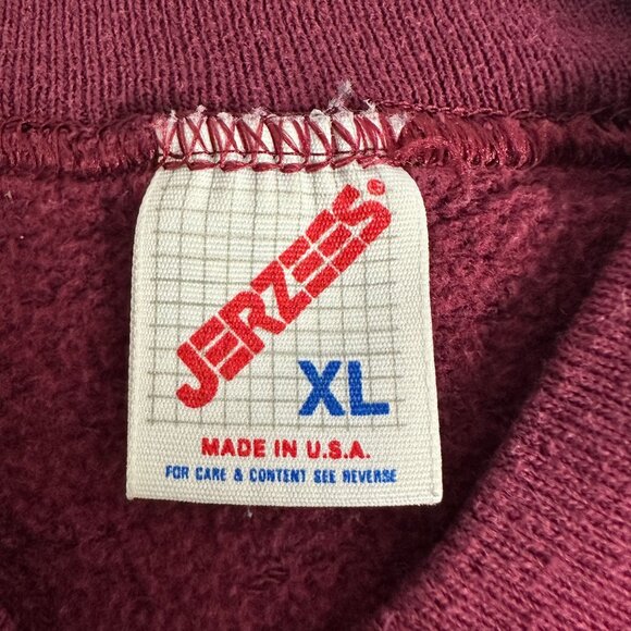 Maroon Jerzees XL Sweatshirt With Floral Quilted Star Pattern - Picture 3 of 4